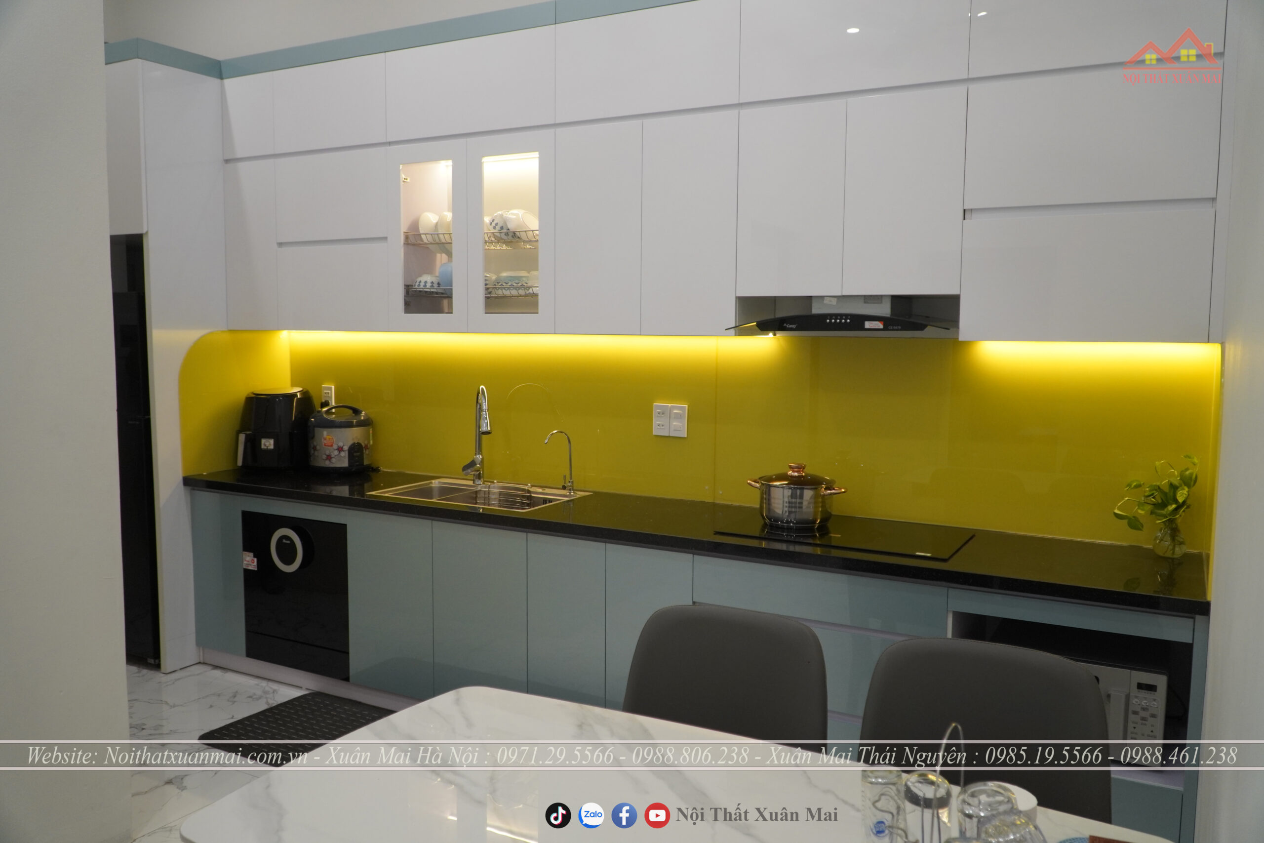 Bàn giao tủ bếp nhựa Acrylic tại gia đình chị Hương - Bắc Ninh 1