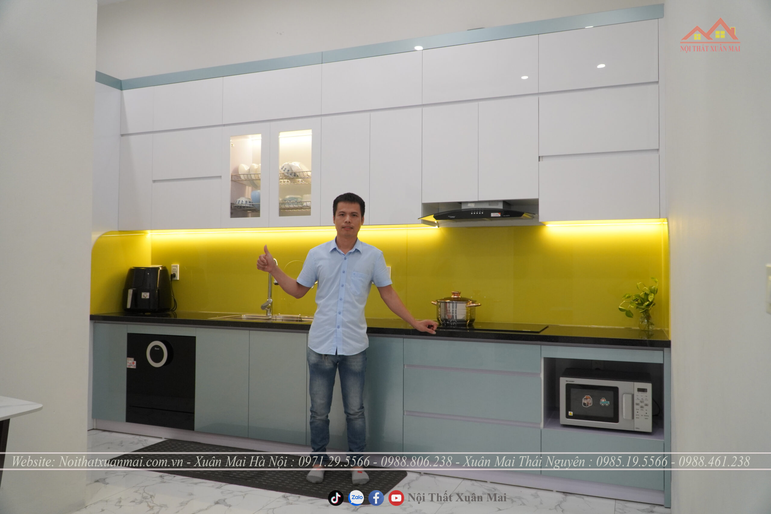 Bàn giao tủ bếp nhựa Acrylic tại gia đình chị Hương - Bắc Ninh 3