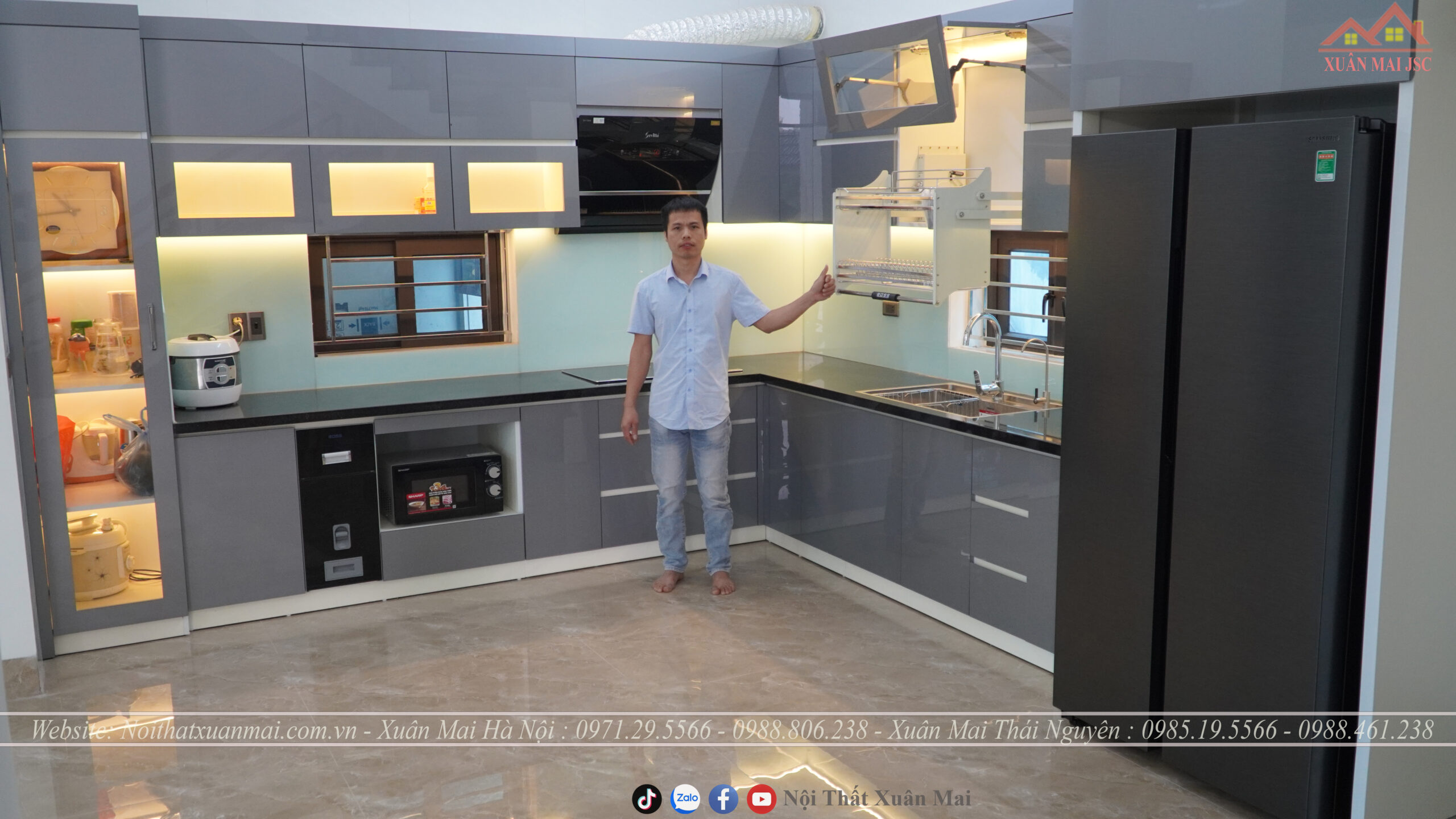 Tủ bếp nhựa Picomat - Anh Tài - Yên Thế - Bắc Giang 2