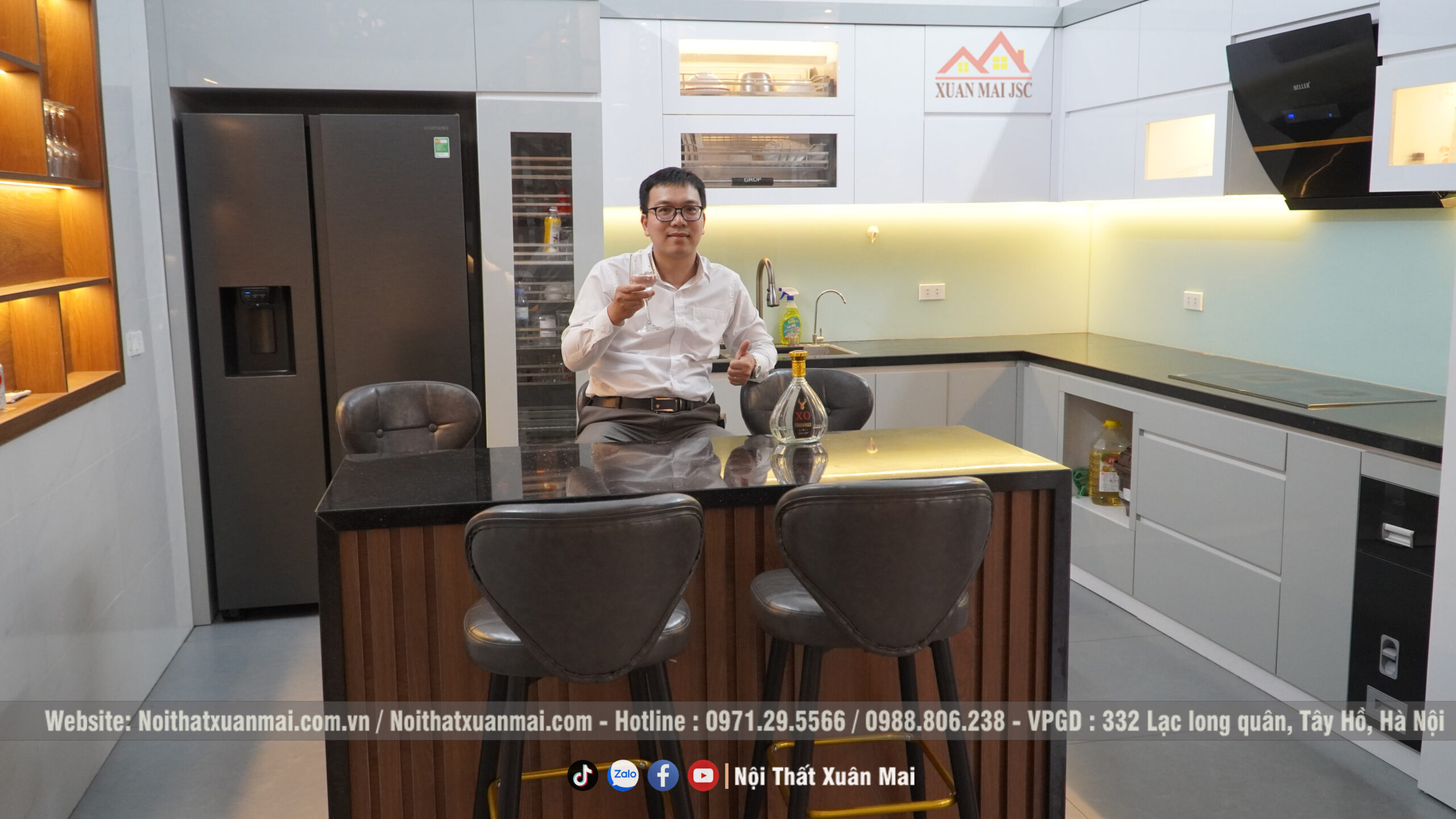 Tủ bếp Acrylic chữ L - Anh Phong - Đại Bái - Bắc Ninh 2