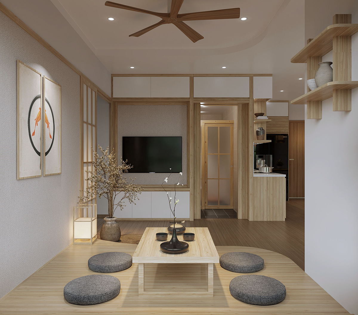 Nội thất chung cư kiểu Nhật