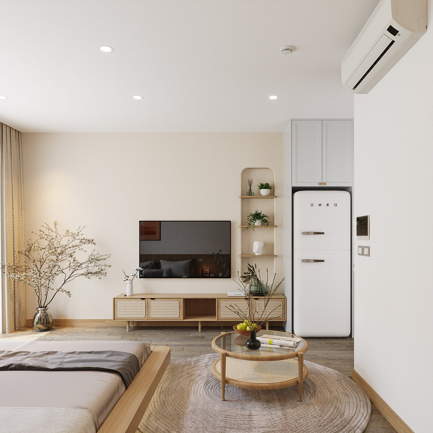 nội thất căn hộ chung cư 2 phòng ngủ
