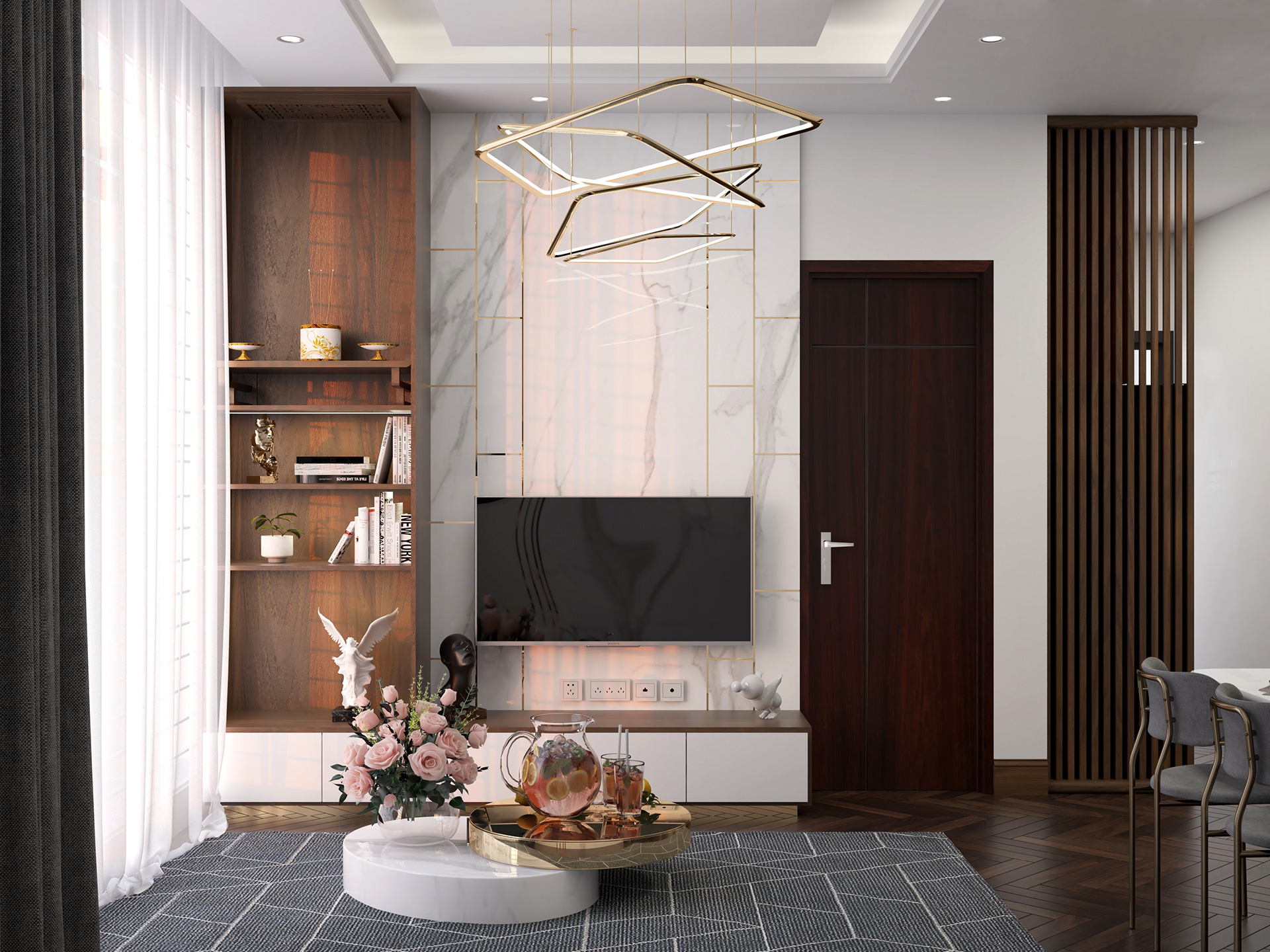 nội thất căn hộ chung cư 2 phòng ngủ