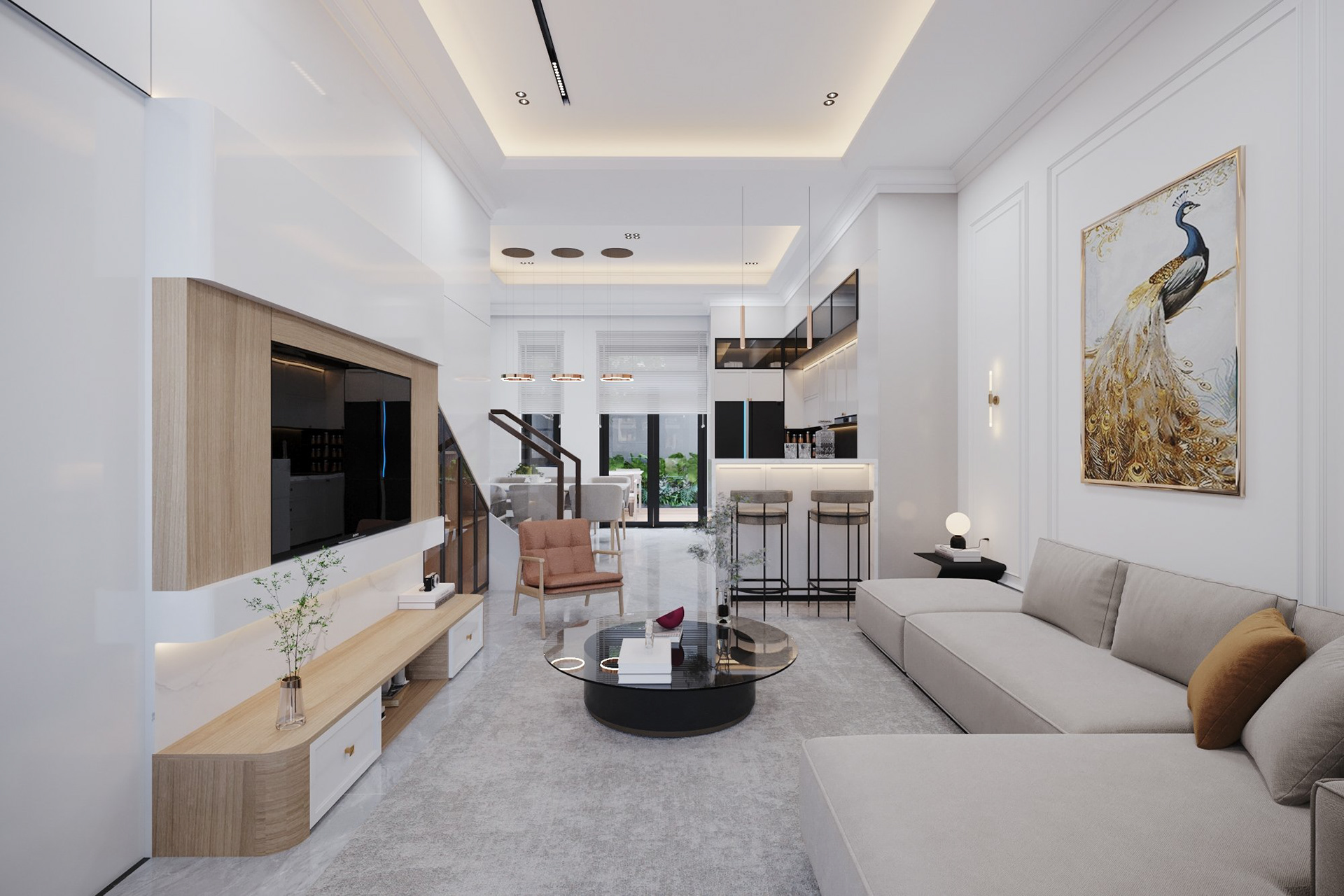 nội thất phòng khách nhà phố