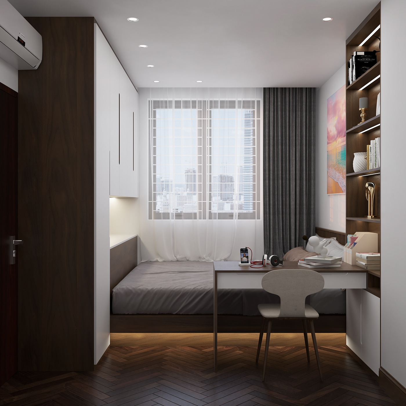 nội thất căn hộ chung cư 2 phòng ngủ