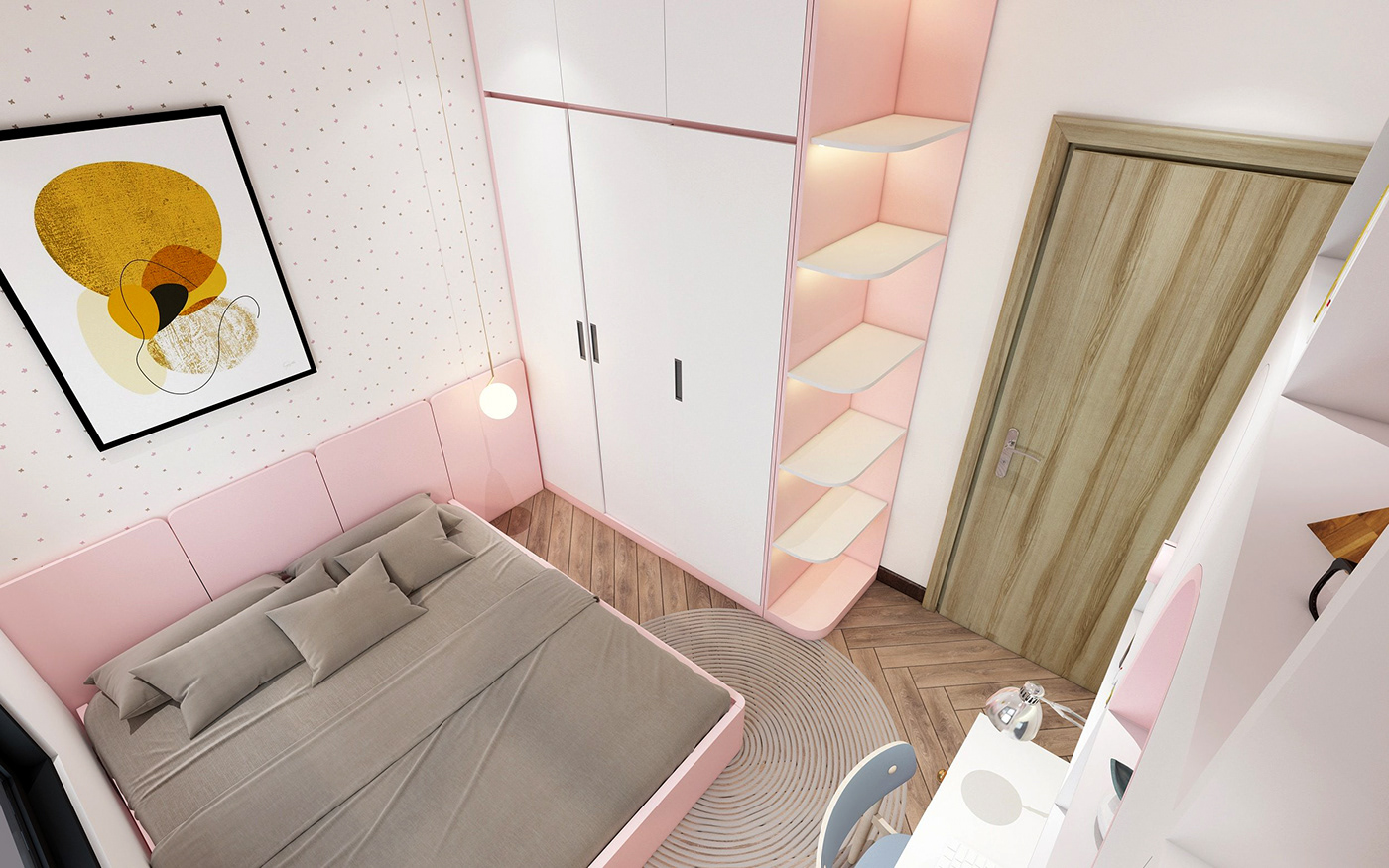 mẫu thiết kế nội thất căn hộ chung cư 70m2