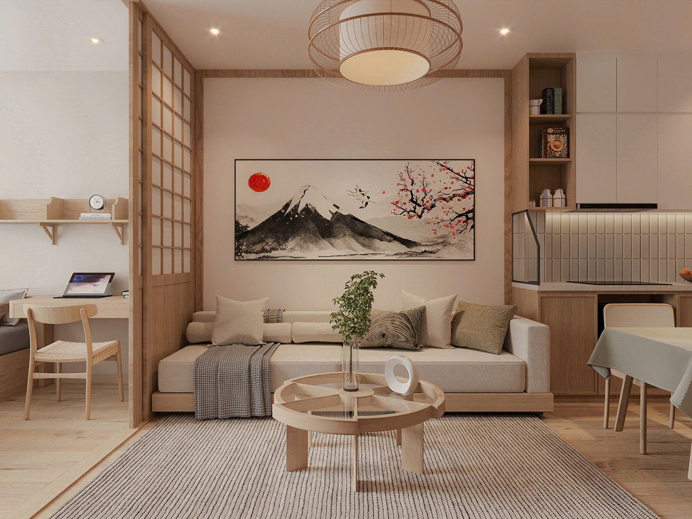 nội thất chung cư phong cách nhật bản
