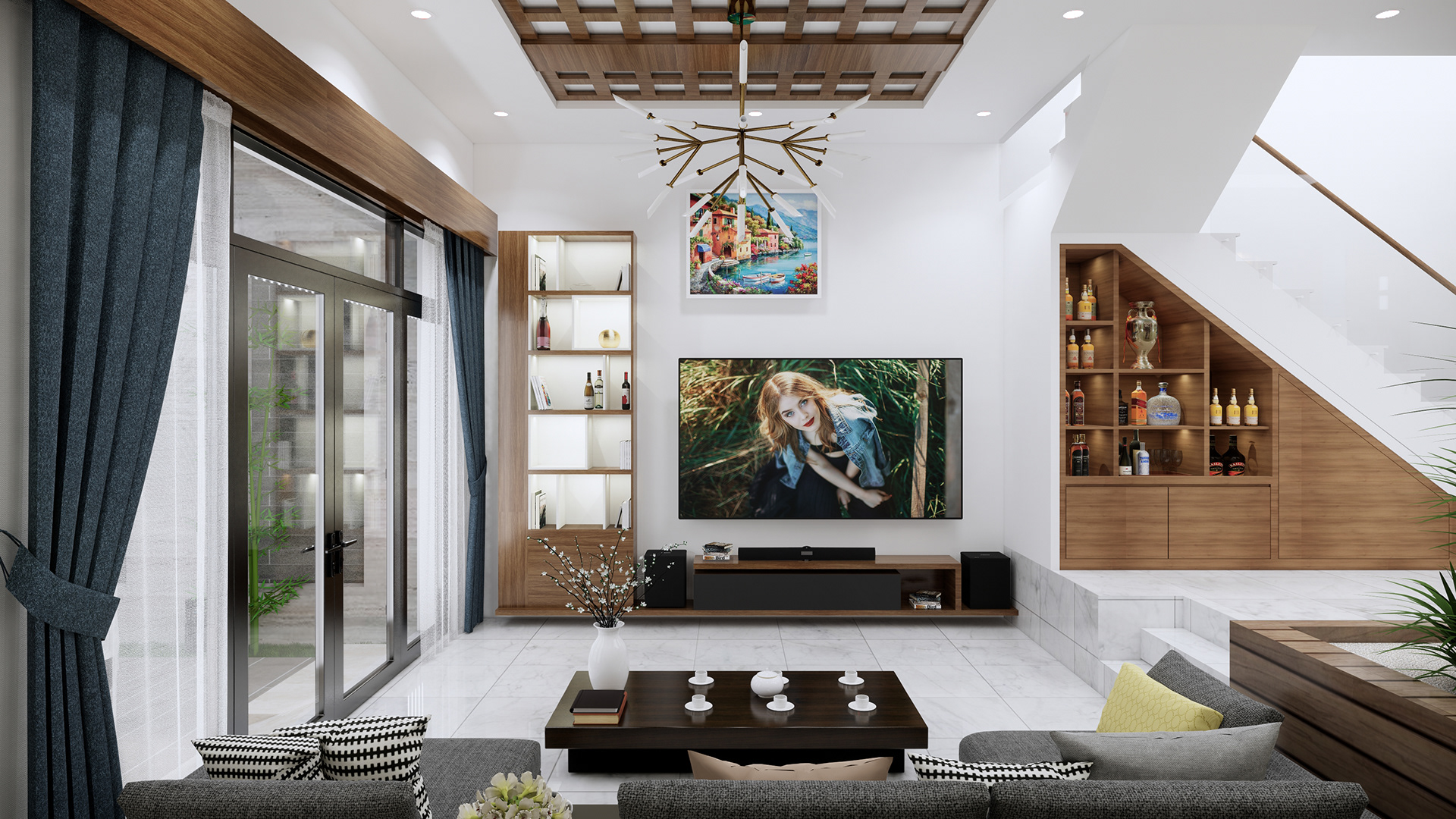 nội thất nhà phố 4 tầng