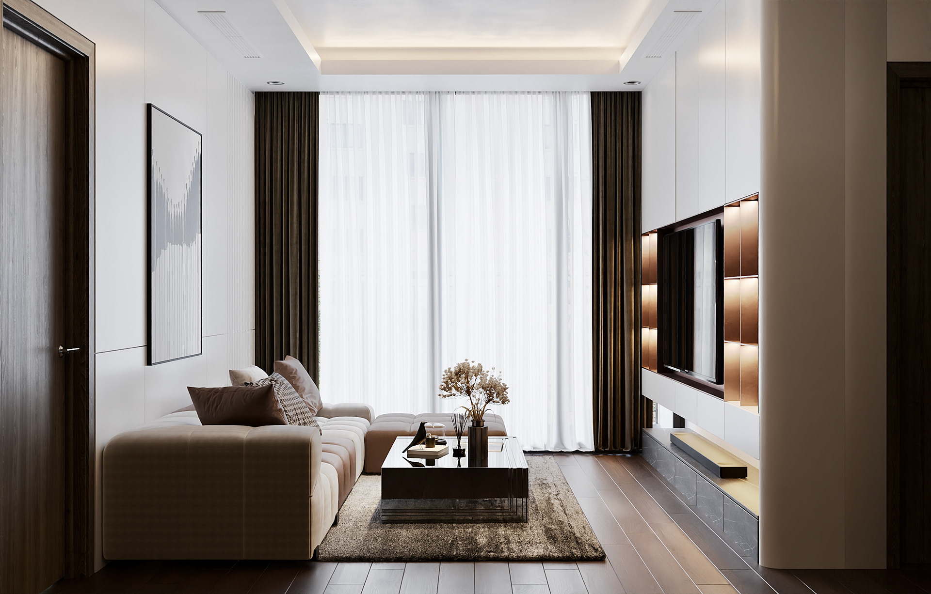 mẫu thiết kế nội thất chung cư 3 phòng ngủ