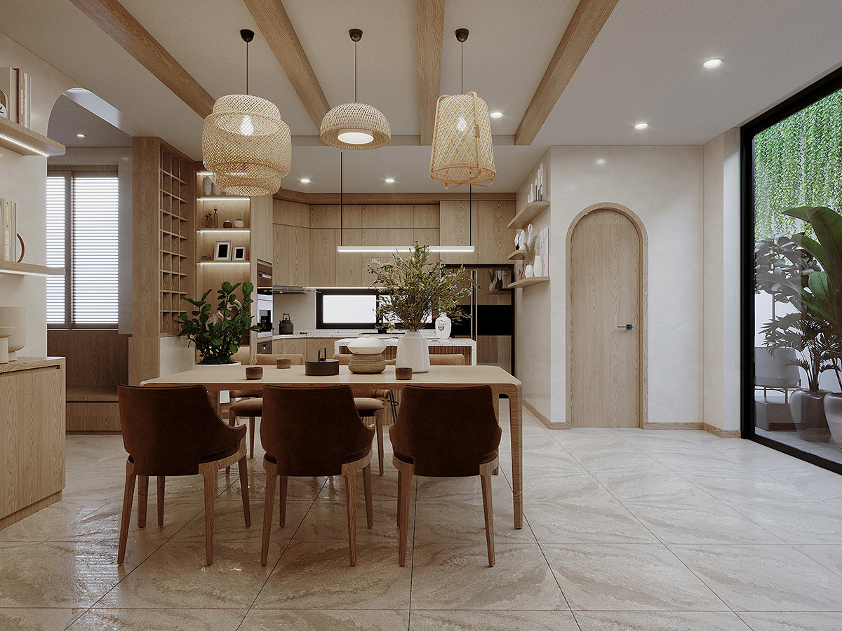 nội thất bếp nhà ống