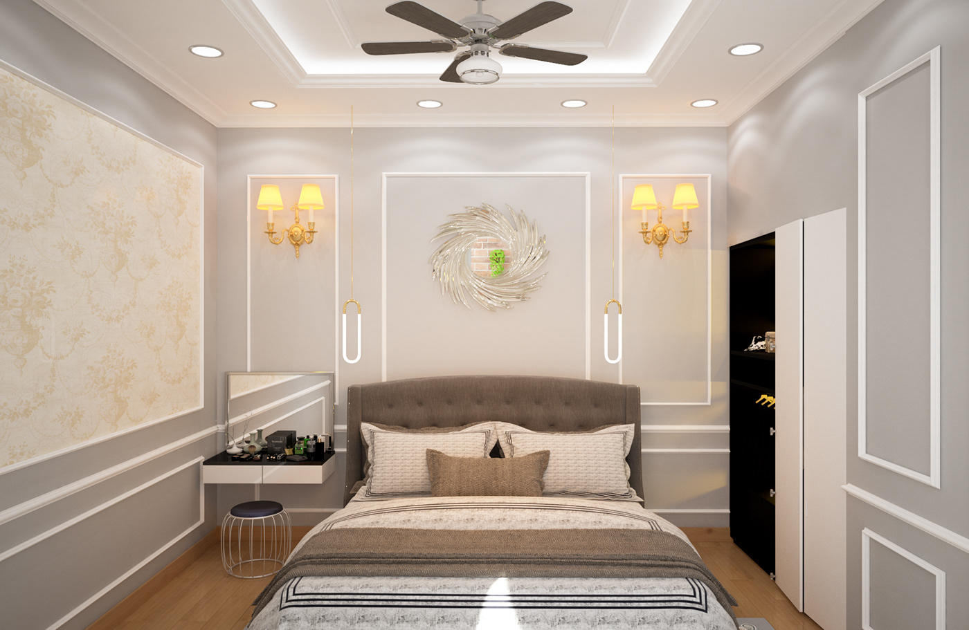 thiết kế nội thất nhà ống kiểu tân cổ điển